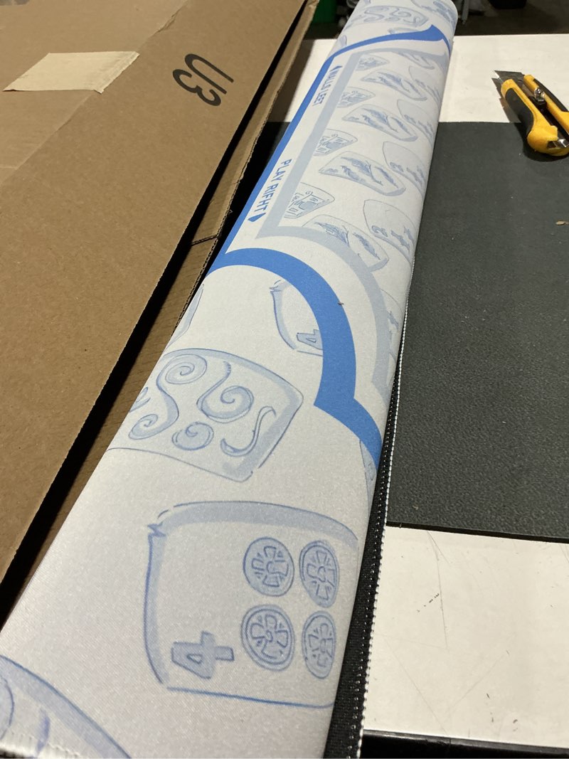 Condition photo showing New/Like New for natsuno blue and white chinoiserie mahjong mat (31.5?x31.5?), traditional blue oriental chinese non-slip noise reduction mahjong table mat for american mah jong poker board games card games dominoes
