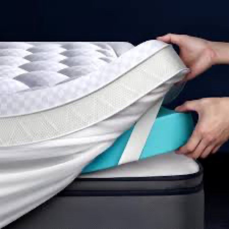 5 inch mega support memory foam twin xl mattress topper for pressure relief, dual layer 2.5" pillow 