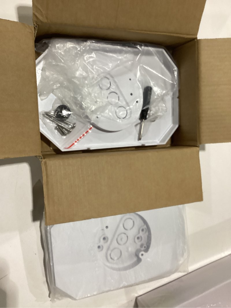 Condition photo showing Good Condition for 2pack vinyl siding mounting blocks, vertical lamps mounting plate siding light blocks for 1/2 inch lap siding, outdoor light mountings block with built-in electrical box(color:white)