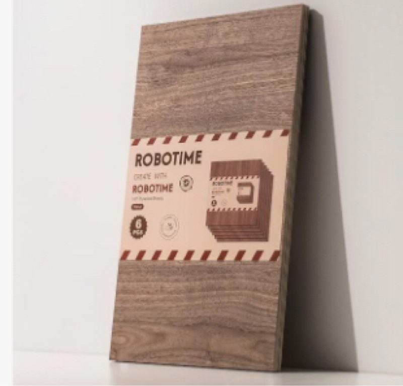 ROBOTIME 6Pcs 3mm Walnut Plywood, 1/8 Plywood Crafting Wood Sheets for Laser Cutting & Engraving, Thin Walnut Boards for Wood Project, 12"x20"