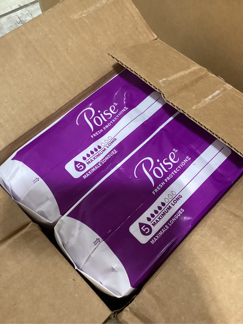 Condition photo showing New/Like New for Poise Postpartum Incontinence Feminine Pads for Women - Maximum Absorbency - Long - 84ct