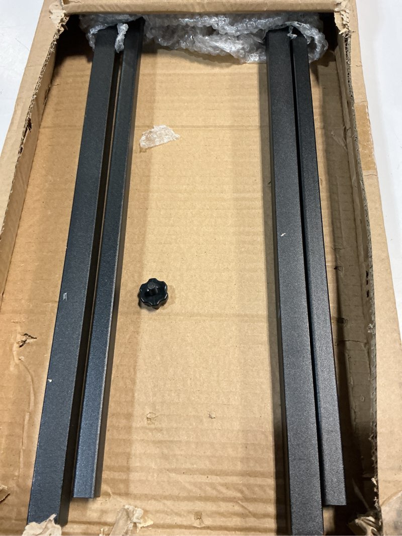 Condition photo showing As Is for whauu adjustable double-sided poster stand for board & foam sign, heavy duty sign holder up to 75 inch with base for indoor & outdoor advertising, wedding, restaurant, business (poster not included)
