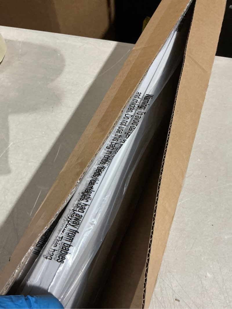 Condition photo showing As Is for lazblinds no tools no drill cordless cellular shades, blackout light blocking honeycomb shades for home, thermal insulation blinds for windows, 40.5" w x 72" h, white blackout-white 40.5" w x 72" h