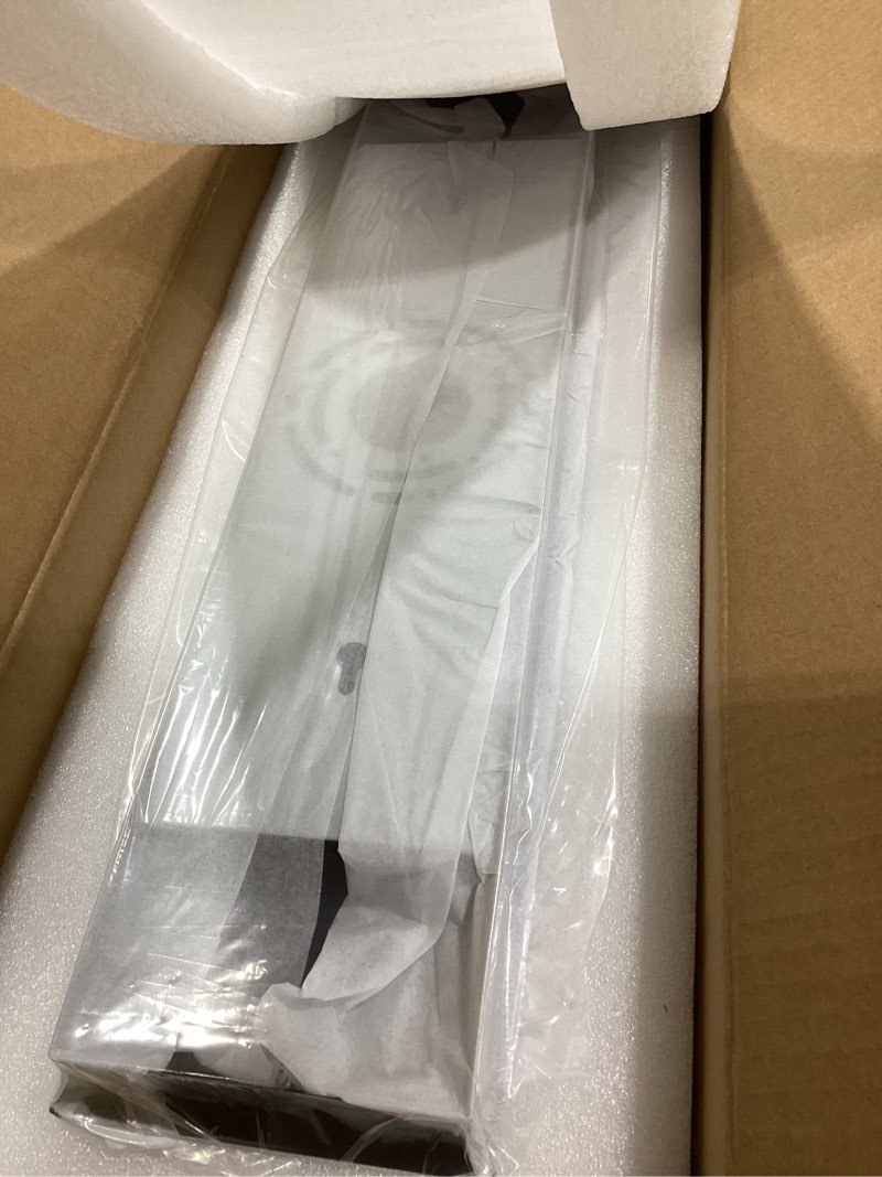 Condition photo showing Good Condition for woshitu led wall sconce light: 19 inch black modern sconces wall lighting 3000k dimmable crystal wall lamps indoor bathroom sconce wall mount light fixtures for living room/bedroom/hallway