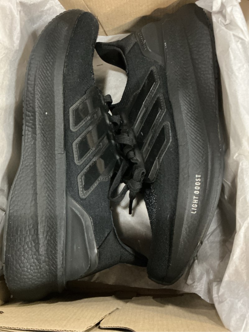 Condition photo showing As Is for adidas men's ultraboost 5 sneaker 8.5 black/black/black