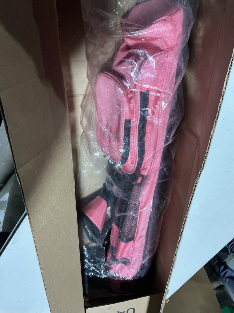 Condition photo showing Good Condition for MAZEL Lightweight Golf Bag for Men – Easy to Carry Golf Clubs Bag with Shoulder Strap,Pitch n Putt Golf Stand Bag for Driving Range,Par 3 and Executive Courses - Fit Up to 8 Clubs Pink