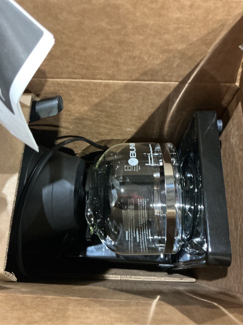 Condition photo showing As Is for bunn grb velocity brew 10-cup home coffee brewer, black classic coffee brewer