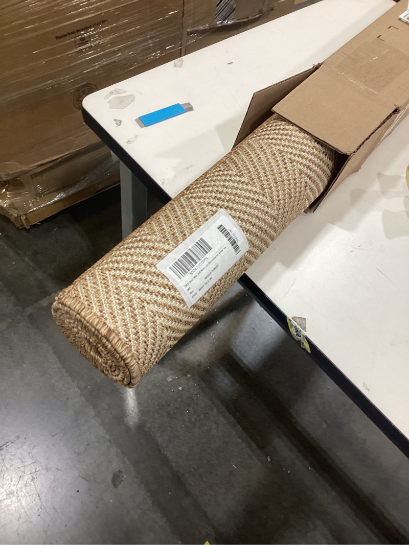 Condition photo showing Good Condition for DEXI Dirt Trapper Door Mat, 48x72 Washable Doormat, Dirt Resistant and Absorbent, Easy Clean Low-Profile Floor Rugs for Entryway, Front Door, and Inside Entrance, Brown 4' x 6' (Rectangular) Brown