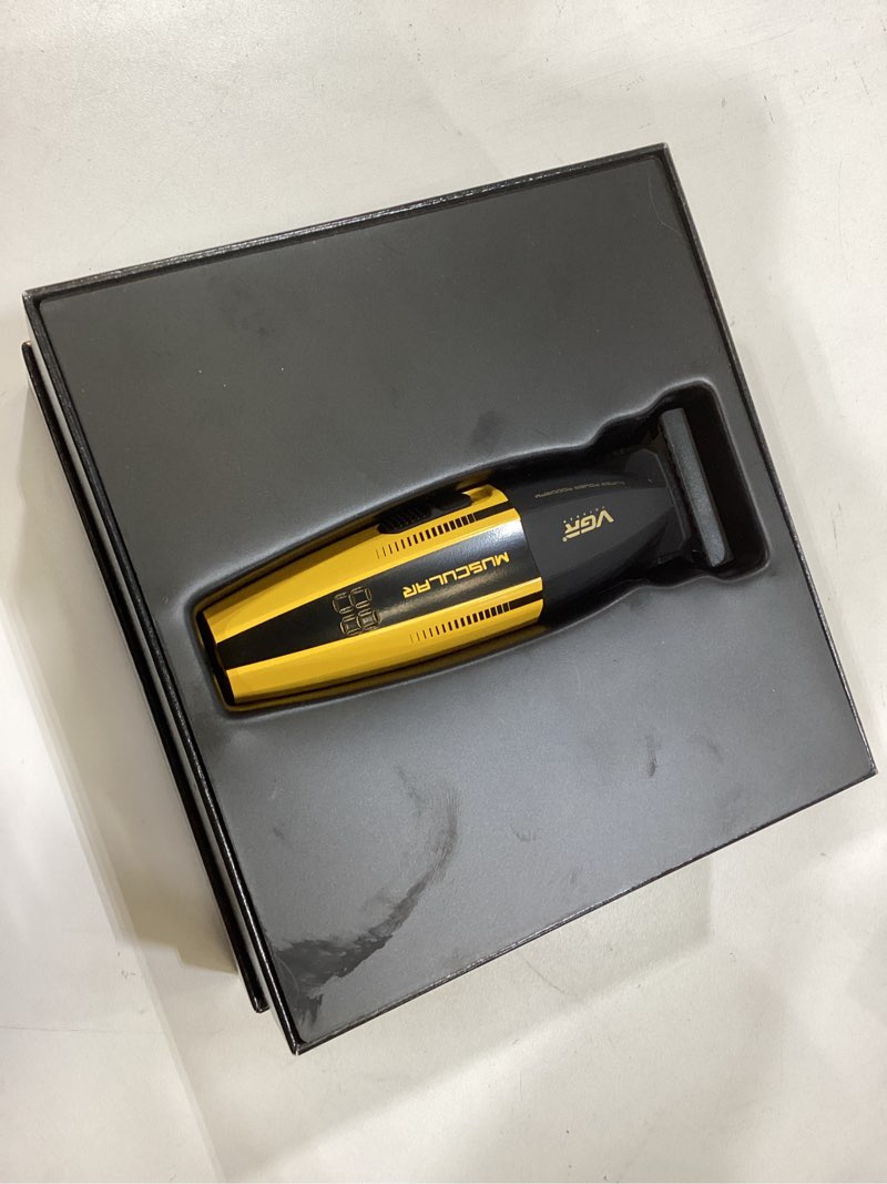 Condition photo showing As Is for vgr 285t small hair trimmer for men, 9000rpm professional beard trimmer for men, zero gapped ceramic & dlc t blade clippers for hair cutting, cordless hair clippers barber kit with led display