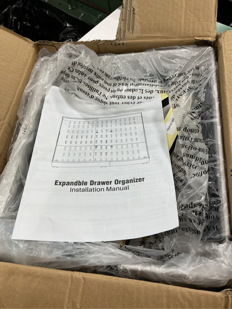 Condition photo showing Good Condition for Golener 2-Tier Expandable Pull Out Cabinet Organizer - Slide Out Drawers for Kitchen Cabinets, Bathroom Organizers and Storage, Under Sink Organizer for Kitchen Storage Organization, White Metal Frame