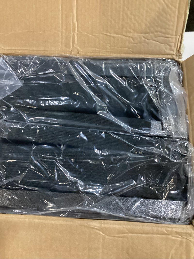 Condition photo showing New/Like New for SPORT BEATS Stadium Seats with Back Support Bleacher Chairs with Back and Cushion Thick Padded Bleacher Seats Includes Shoulder Strap Black 2pcs Regular - 17" W x 12" D x 16.5" H Regular - 17"W x 12"D x 16.5"H Black 2