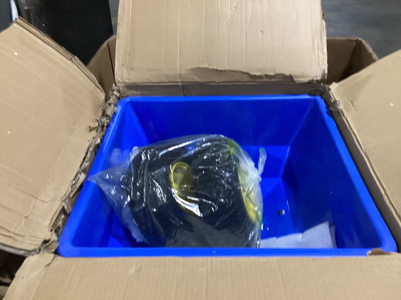 Condition photo showing As Is for Spyker Winter Spreader Kit: Ergo-Pro 100 Pound Winter Ice Melt Spreader with 25 Pound Bag Spreader Kit