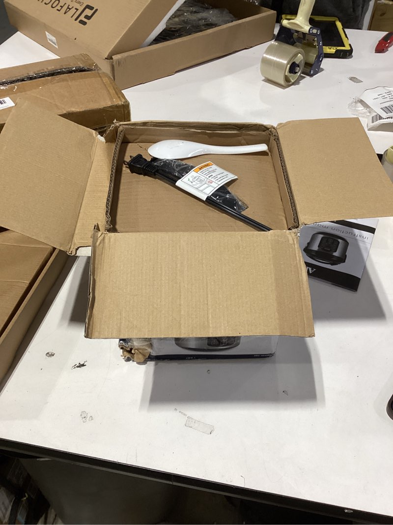 Condition photo showing Good Condition for AROMA Professional Digital Rice Cooker, Multicooker, 4-Cup (Uncooked) / 8-Cup (Cooked), Steamer, Slow Cooker, Oatmeal Cooker, STS, Auto Keep Warm, 2 Qt, Stainless Steel Exterior, ARC-954SBD 4-Cup Uncooked rice