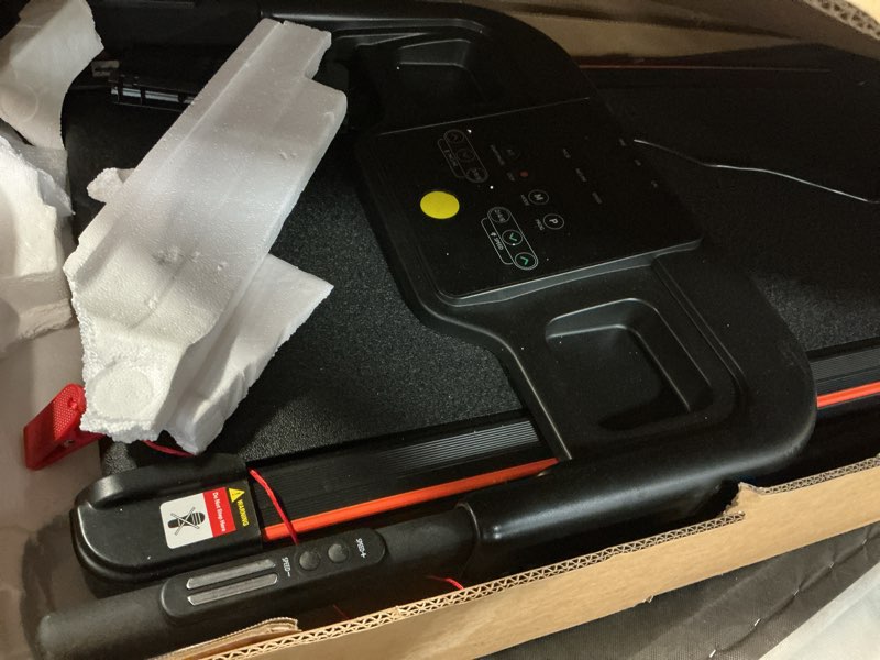 Condition photo showing Good Condition for Treadmill with 0-15% Auto Incline, 3.5HP Quiet Brushless Foldable Treadmills for Home, Small Space Portable Running Walking Machine, 300 Lbs Capacity with Bluetooth APP & Pulse Monitor Black