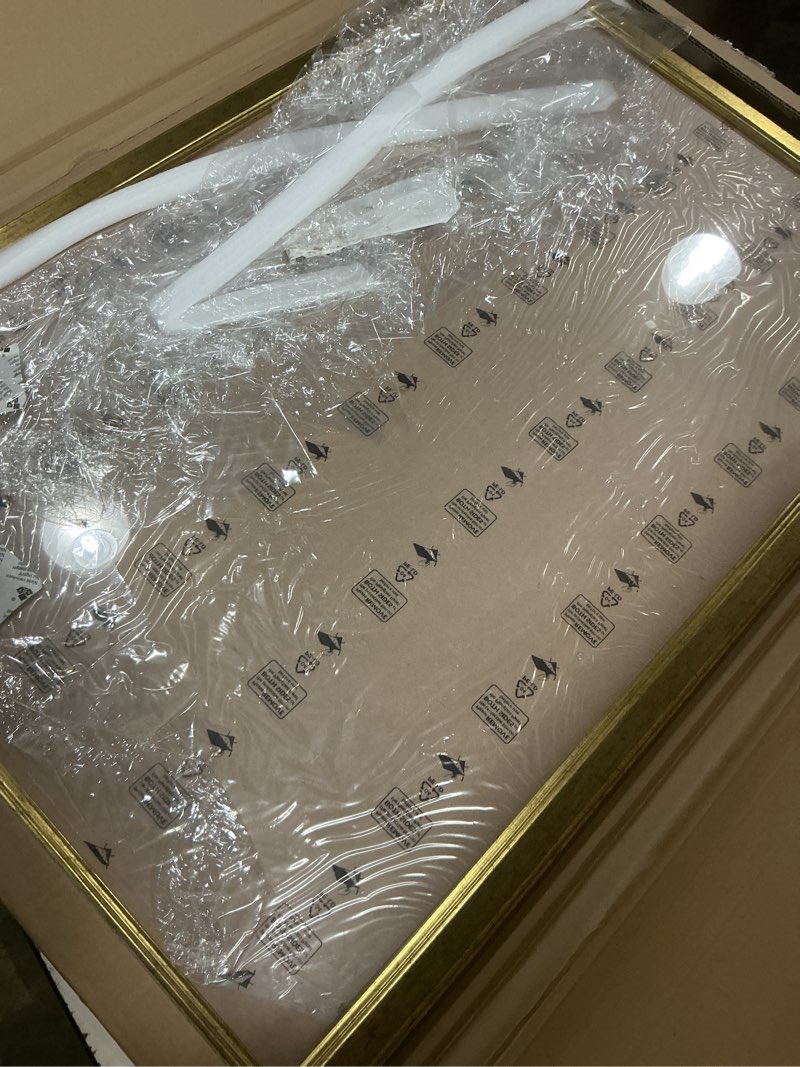 Condition photo showing Good Condition for 20x30 solid wood frame gold, ornate natural 30x20in picture poster frame, modern golden 20 x 30inch gallery wall pic photo frame with hd plexiglass, horizontal vertical wall mounting display 1pcs gold 20x30