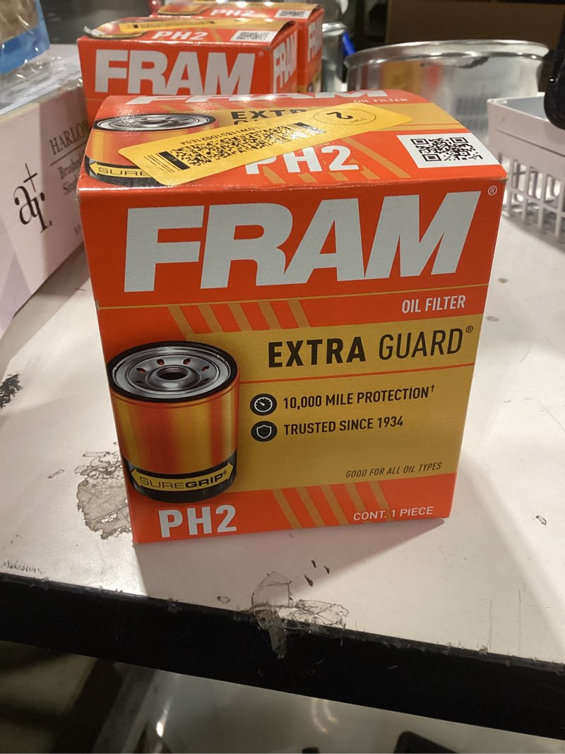 Condition photo showing New/Like New for fram extra guard ph2, 10k mile change automotive replacement interval spin-on engine oil filter for select vehicle models