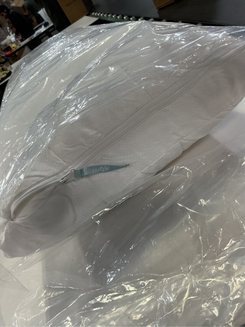 Condition photo showing As Is for Nuzzle Adjustable Pillow for Side Sleepers, Luxury King Size Bed Pillow Hotel Collection - Best Adjust Height Soft Firm Pillow for Back, Stomach or Side Sleepers