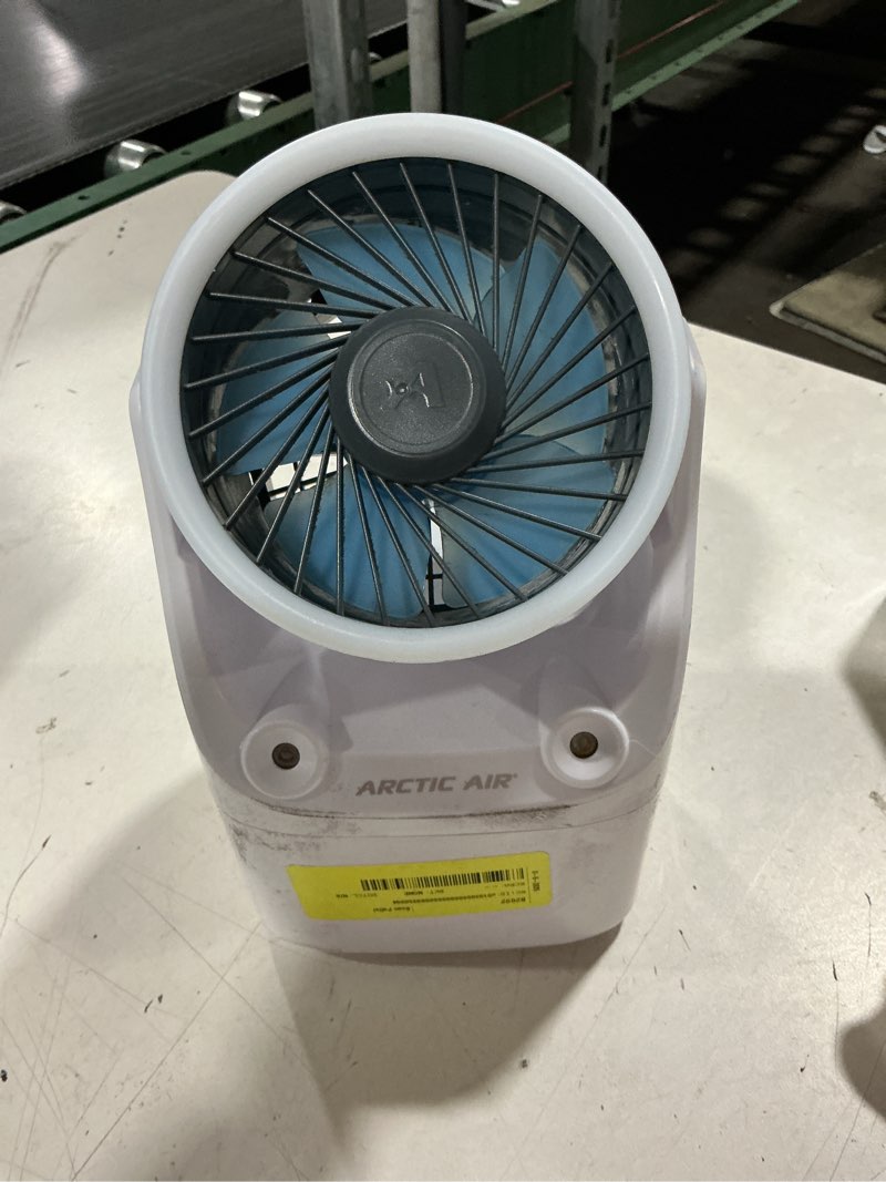 Condition photo showing As Is for arctic air ice jet x3 air cooler, 3 speed portable cooler with led, lightweight & compact space cooler