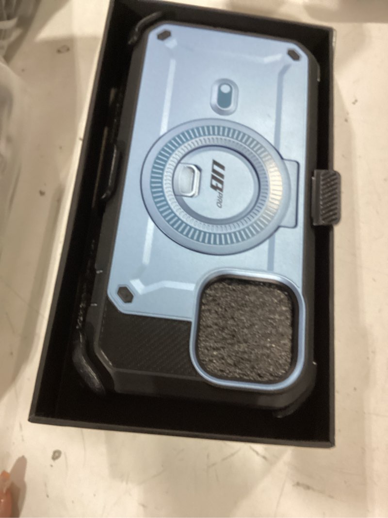 Condition photo showing Good Condition for supcase for iphone 13 pro max case magsafe with stand (unicorn beetle pro mag), [built-in screen protector & belt-clip] shockproof magnetic protective phone case for iphone 13 pro max, cerulean