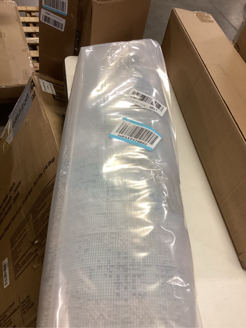 Condition photo showing New/Like New for JONATHAN Y Tropics Palm Leaves Indoor Outdoor Runner Rug 2X10 Gray/Blue, Boho for Backyard, Patio, Porch, Easy-Cleaning, High Traffic, Pet-Friendly, Non-Shedding (AMC100A-210) Gray/Blue 2'3" x 10' (Runner)
