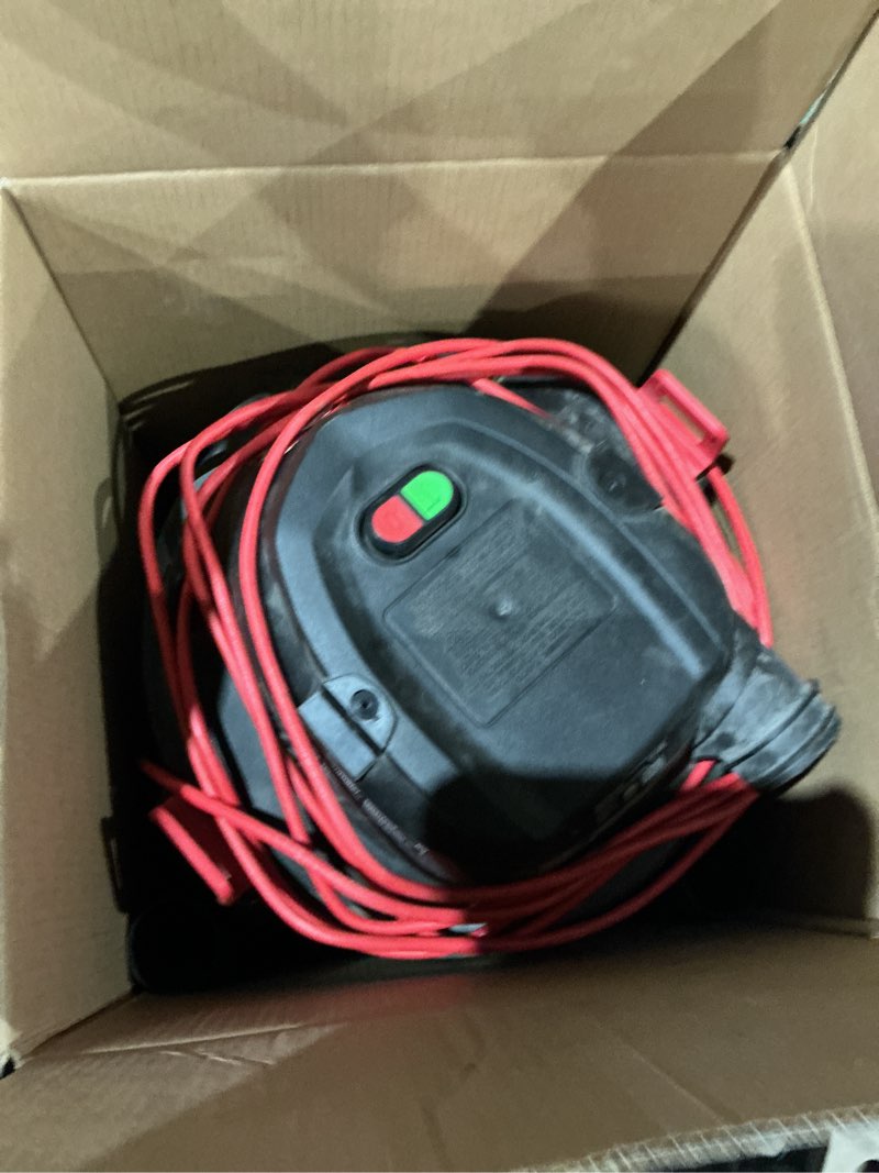 Condition photo showing As Is for shop vac 8252605 wet dry utility vacuum with svx2 motor technology, 16 gallon, 2.5 inch diameter x 8 foot hose, 150 cfm, (1 pack)