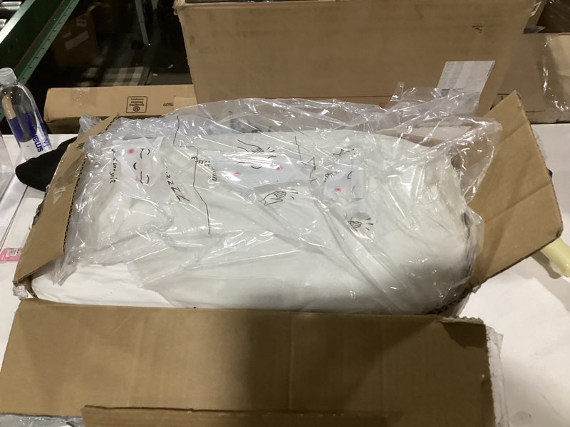 Condition photo showing Good Condition for Three Geese White Goose Feather Cotton Pillows Queen Size Set of 2- Soft 600 Thread Count 100% Cotton, Medium Firm,Soft Support Surround Cotton (Queen Size:Pack of 2) Queen (Pack of 2) White