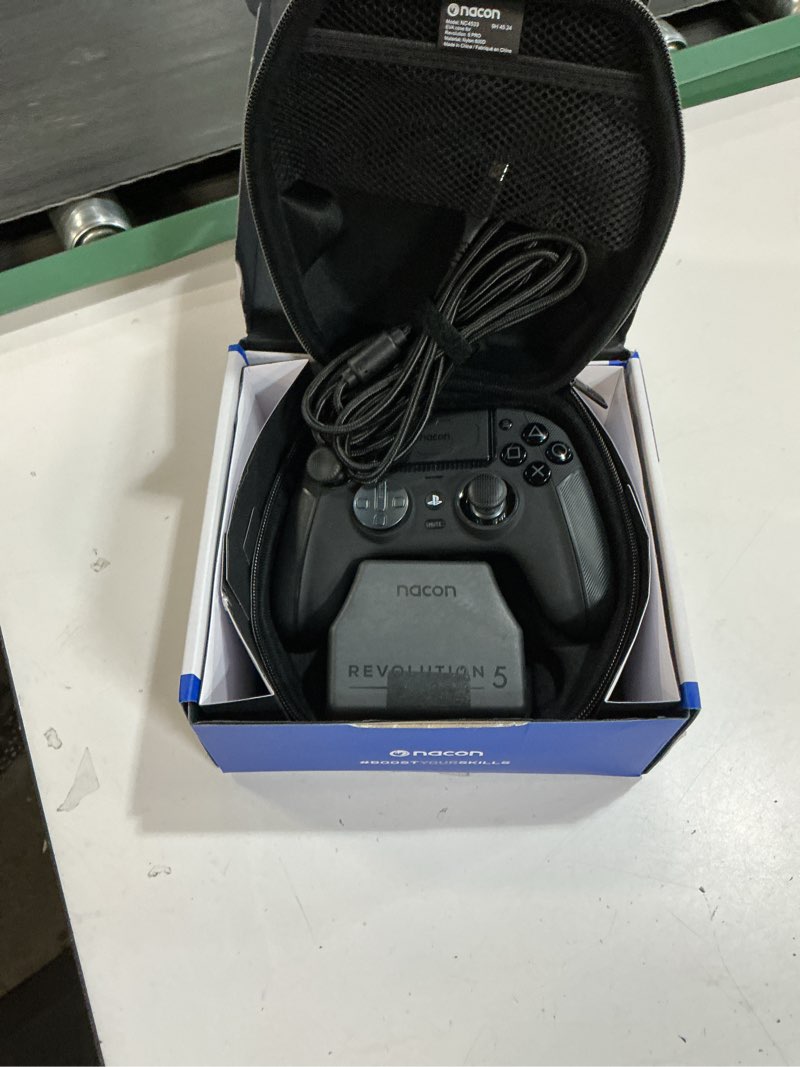 Condition photo showing Good Condition for nacon revolution 5 pro officially licensed playstation wireless gaming controller for ps5 / ps4 / pc - hall effect, trigger stops, mappable buttons, bluetooth audio - triple black