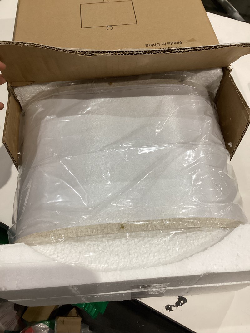 Condition photo showing Good Condition for OYEARS 23" USB A+C Table Lamp for Bedroom Living Room Modern Bedside Lamps Retro Farmhouse Rattan Glass Nightstand Nightlight Lamps (Black),Two Light Points