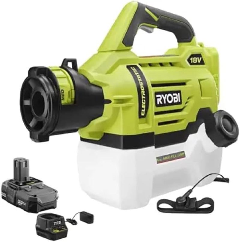 RYOBI - ONE+ 18V Cordless Electrostatic 0.5 Gal Sprayer with 2.0 Ah Battery and Charger - P2890