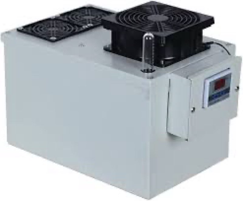 EB-100 Cigar Humidor Humidifier – Stainless Steel Build, LCD Display, Powerful Industrial Fan, Fits 