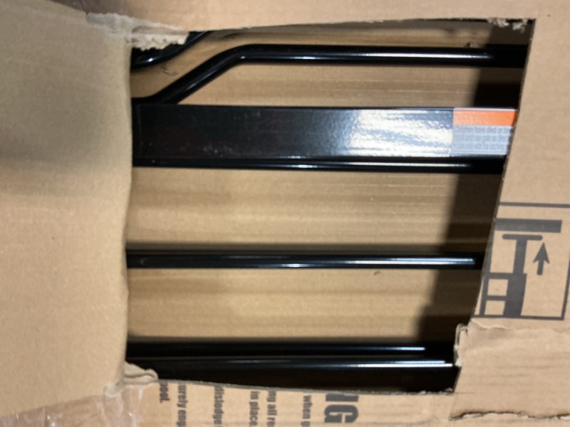 Condition photo showing As Is for extra wide baby gate extra tall tension indoor safety gates black metal large pressure mount pet gate walk through safety dog gate for the house doorways stairs (57.48"-62.2"/146-158cm, black) 57.48"-62.2"/146-158cm black