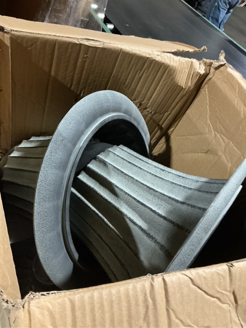 Condition photo showing As Is for amz702102 andros urn (16”x10”x21”cm) creased grey