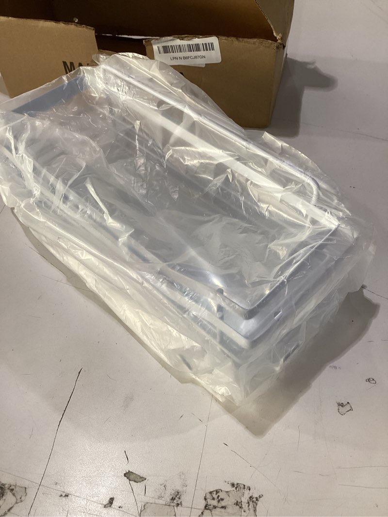 Condition photo showing Good Condition for Orimade Shower Caddy Basket Shelf Storage Rack, No Drilling Wall Mounted Adhesive Rust Proof Stainless Steel Shower Organizer with 5 Hooks for Bathroom, White 2 Pack 4.56"D x 11.02"W x 3.11"H White