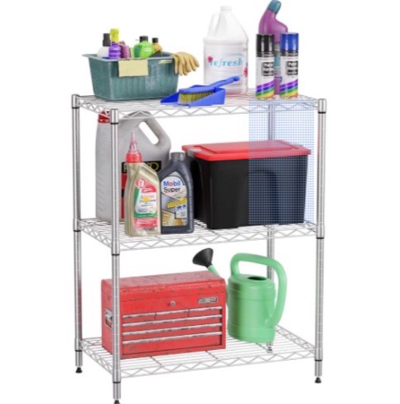 Style 23 in x 13 in x 31 in , 3 tier wire shelving unit
