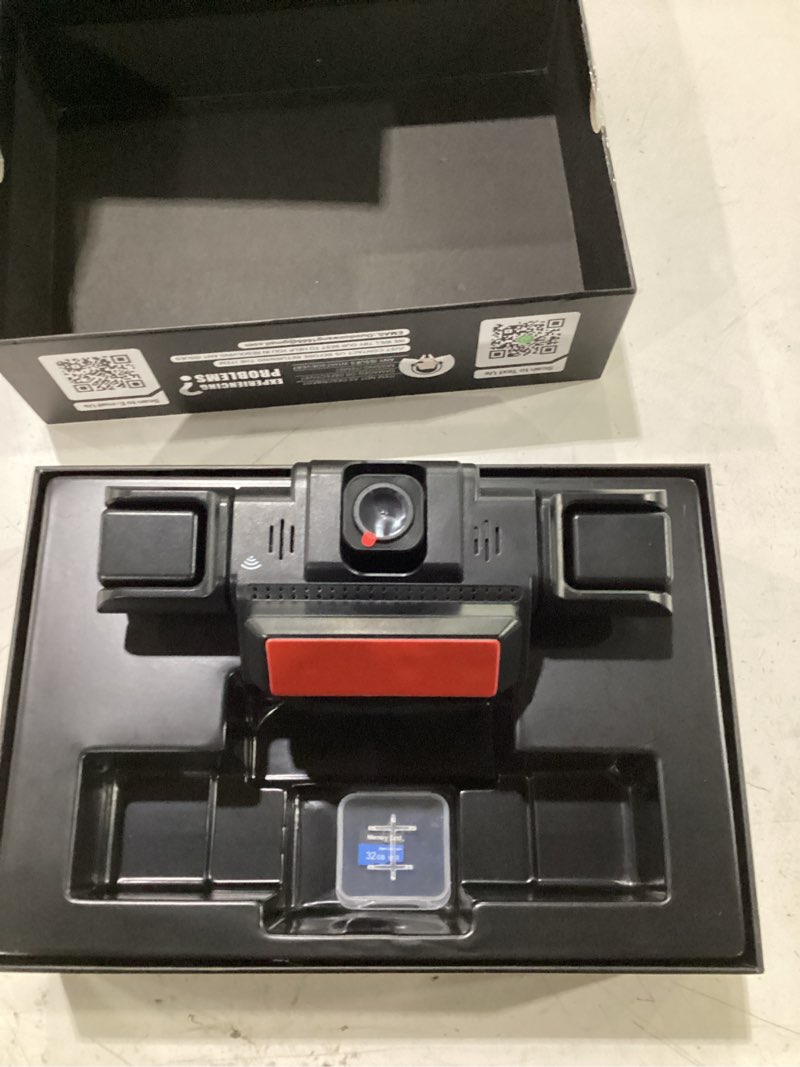 Condition photo showing Good Condition for 4 channel dash cam front and rear with 360° view for all-round protection, 4-way recording, built-in 5g wifi & gps, app control, 8 ir leds, 24h parking monitor, g-sensor, free tf card (32, gb) 32 gb