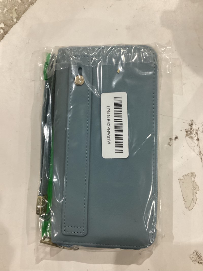 Condition photo showing Good Condition for gaekeao wallet for women clutch rfid blocking wristlet leather purse large capacity credit card holder with grip hand strap a06 retro light blue-1