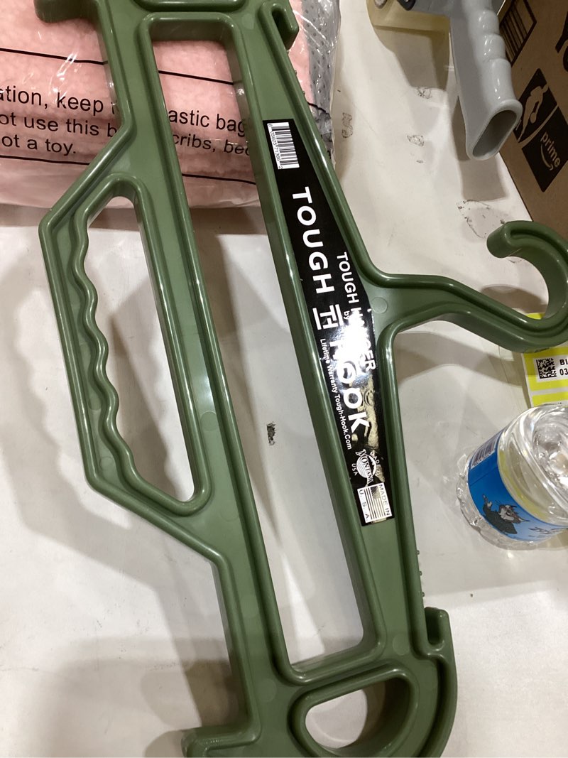 Condition photo showing As Is for Tough Hanger XL - A Beast of a Hook – American Made ABS Resin, X-Large | Police Gear, Scuba Gear & Dive BCD – 180-lb Cap Wetsuit DuraResin with Built in Carry Handle,The Indestructible Hanger,1 Gray Green Pack of 1
