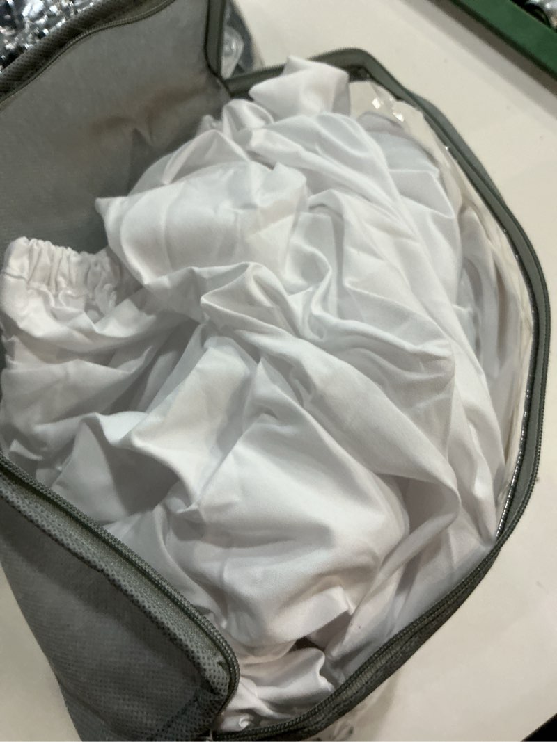 Condition photo showing As Is for bare home 2-pack fitted bottom sheets twin - premium 1800 ultra-soft wrinkle resistant microfiber - deep pocket (twin, white) 01 - white twin 2