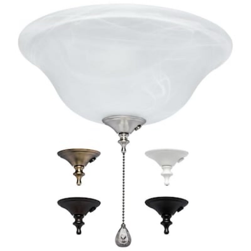 harbor breeze 3 -light white incandescent ceiling fan light kit