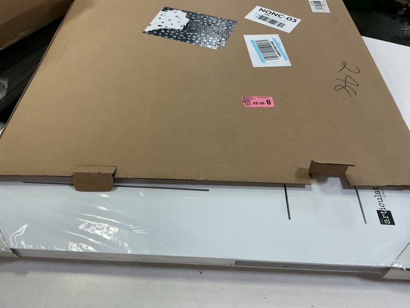 Condition photo showing Good Condition for articulate gallery quadruple children's artwork frame, fits four 9 x 12’’ artwork, an award-winning slot sided picture frame for the instant display of 2d and 3d children’s artwork