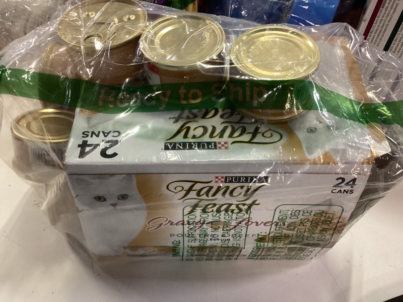 Condition photo showing Good Condition for Purina Fancy Feast Gravy Lovers Poultry and Beef Grilled Gourmet Wet Cat Food Variety Pack - (Pack of 24) 3 oz. Cans 3 Ounce (Pack of 24)