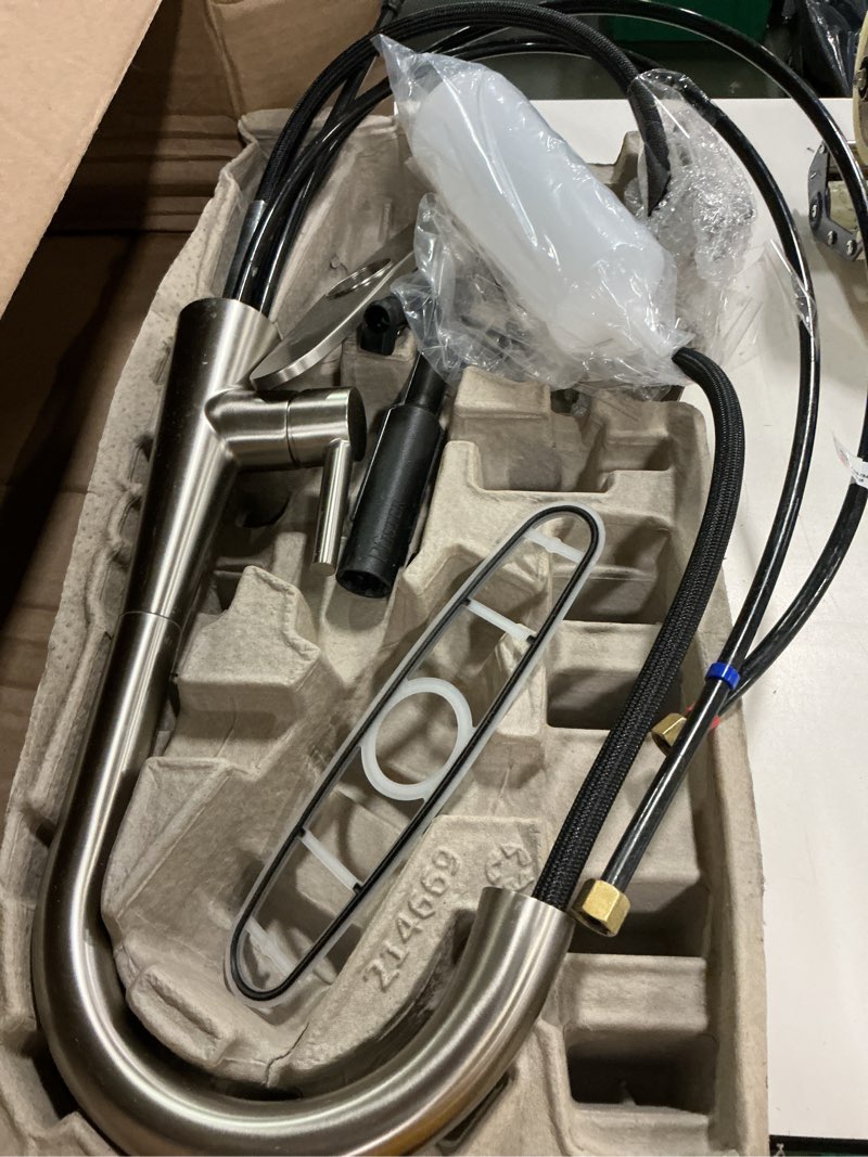 Condition photo showing Good Condition for Pfister Barulli Kitchen Faucet with Pull Down Sprayer and Soap Dispenser, Single Handle, High Arc, S