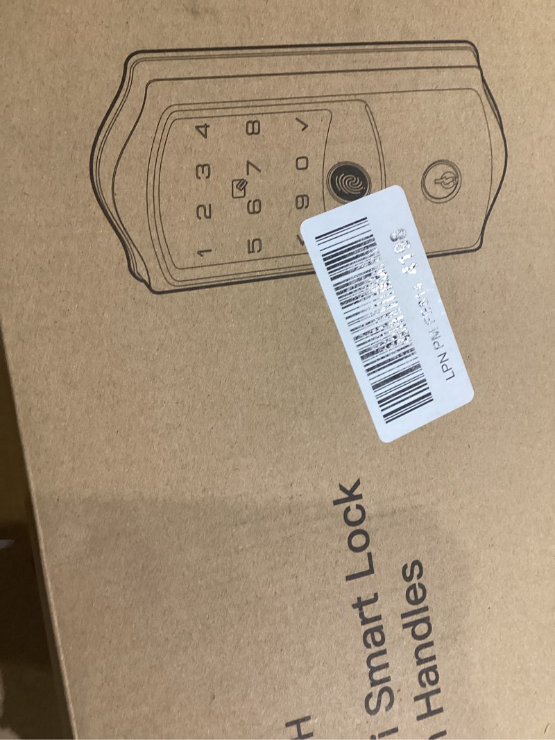 Condition photo showing Good Condition for Veise VE027-H WiFi Fingerprint Smart Deadbolt Lock with Handleset, App Remote Control, Keyless Entry Front Door Lock Set, Built-in Wi-Fi, Touchscreen Keypad, Auto-Lock, Easy Setup, Matte Black