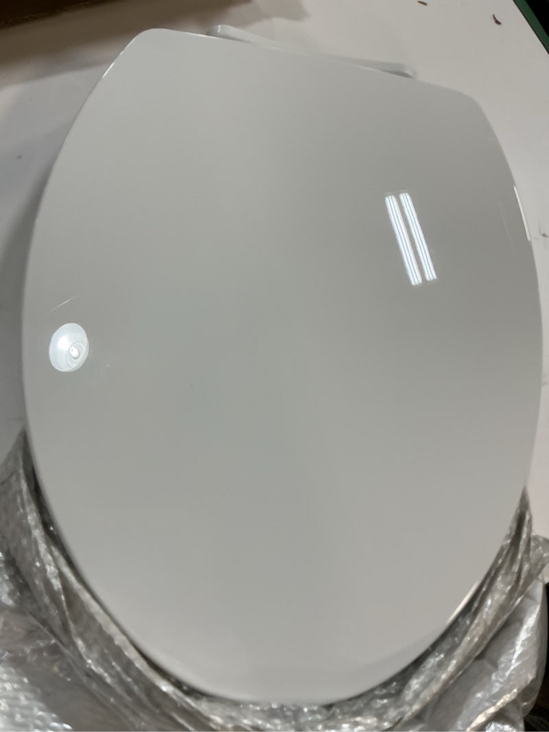 Condition photo showing As Is for Soft Close Toilet Seat - Elongated for Toto SS114#01 Cotton White Mounting Hardware included