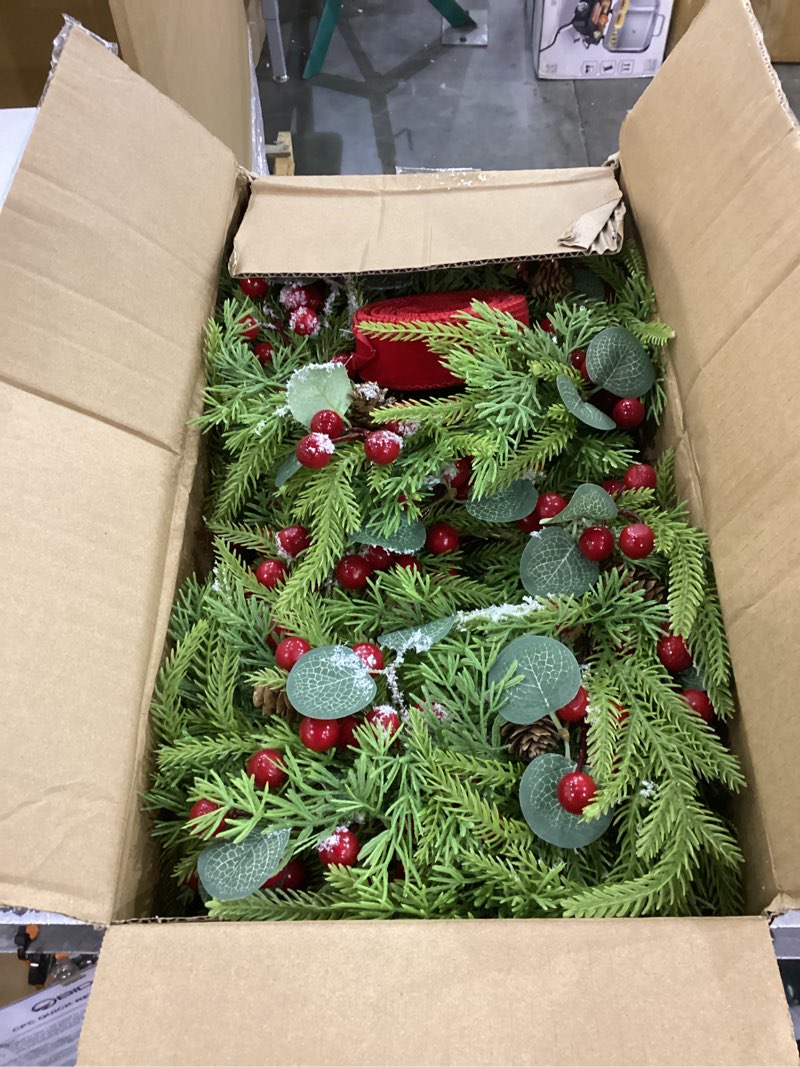 Waipfaru 12 Pcs Small Christmas Wreath, Mini Wreaths for Cabinets, Christmas Wreaths for Windows Kit