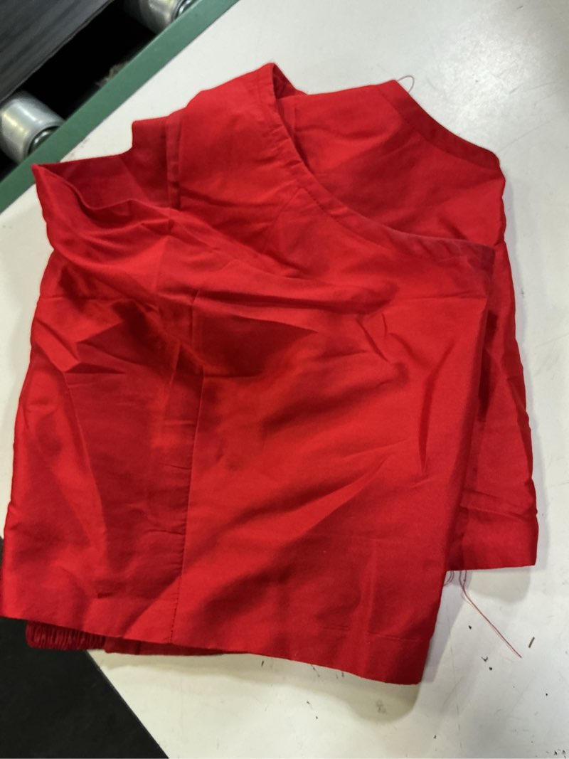 Condition photo showing Good Condition for chandrakala sleeveless stretchable blouses for women sarees with back side elastic, readymade crop top choli (b221-p) x-large red