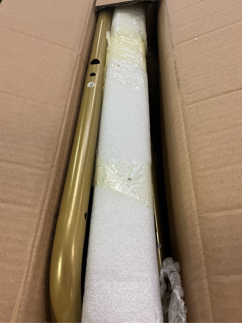 Condition photo showing Good Condition for TIEOU Double-pole Metal Coat Rack, Gold Coat Rack Freestanding with 5 Hooks and Marble Base, Gold Clothing Rack, Modern Coat Hanger Stand for Entryway, Living Room, Bedroom