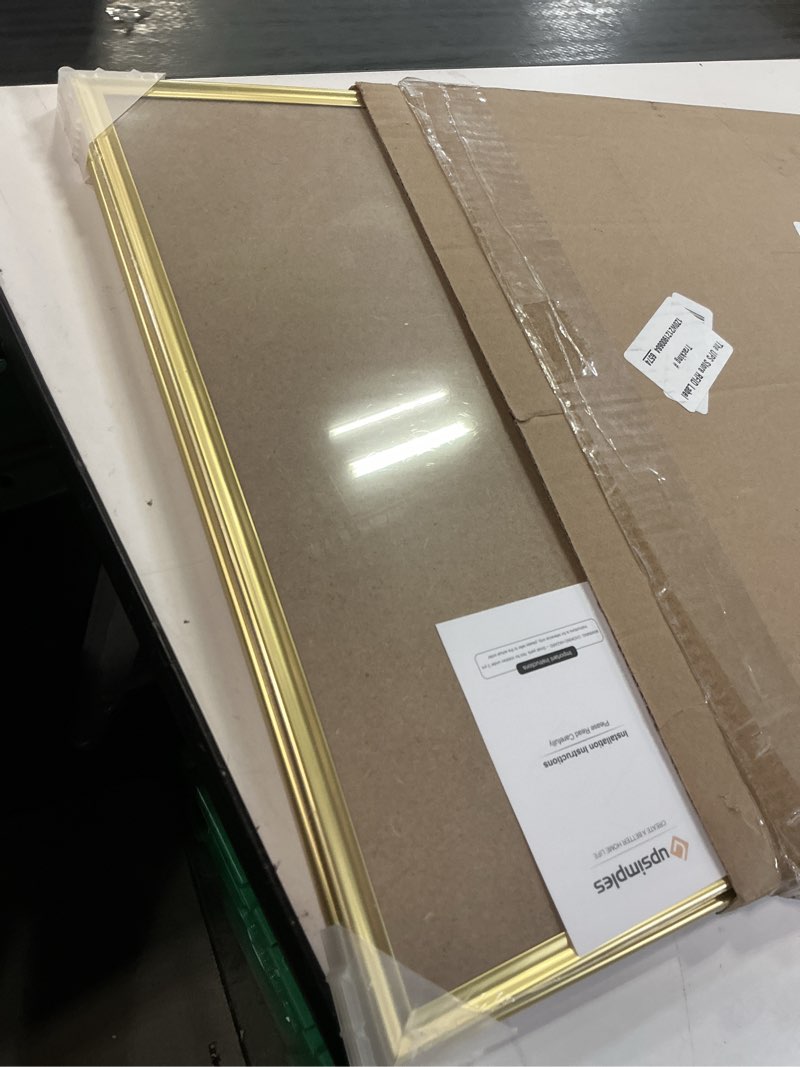 Condition photo showing Good Condition for upsimples 16x24 picture frame gold 3 pack, scratch-proof poster frames 16 x 24 for photo gallery - slide-in strips, horizontal or vertical wall mounting gold 16x24