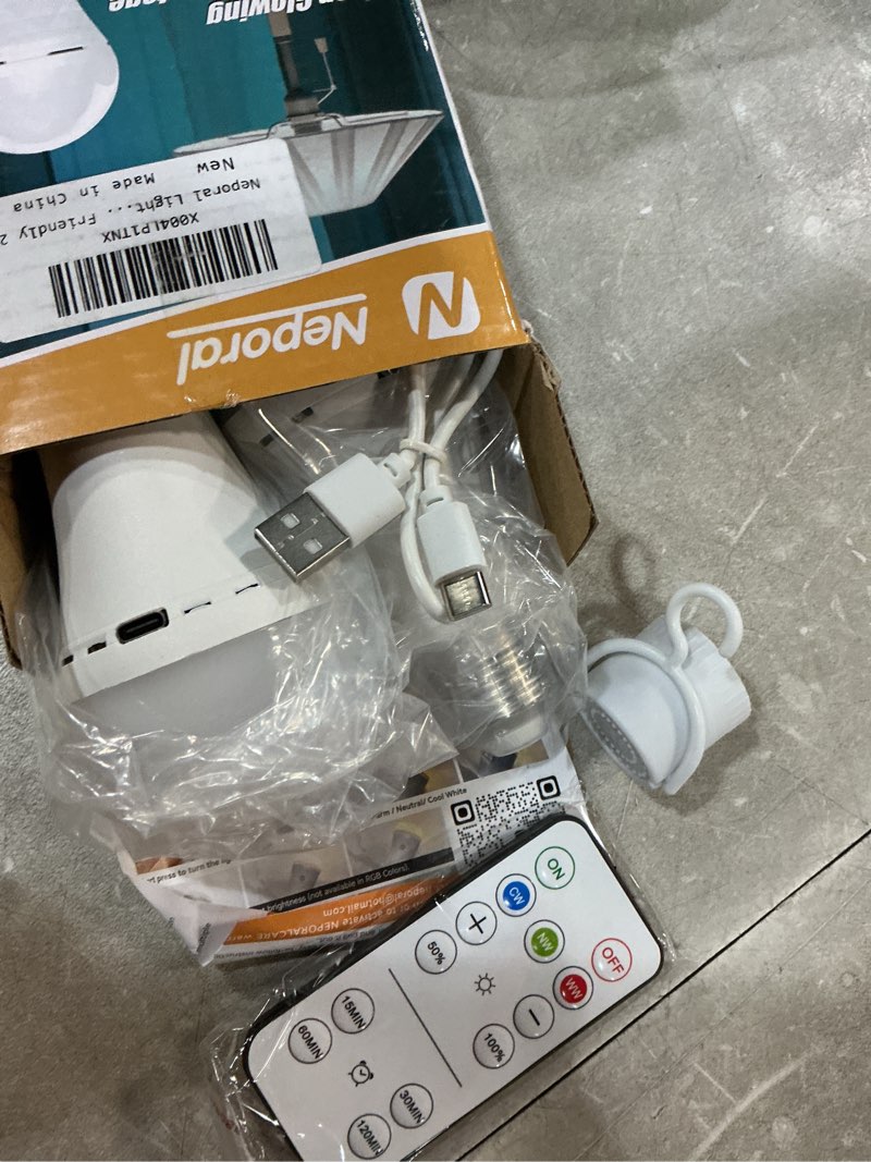 Condition photo showing New/Like New for magixpro remote rechargeable light bulbs, usb & socket charging, 1800mah battery, dimmable led bulb for hardwired & non-wired lamps sconces, touch + remote control, wall switch compatible, 2 pack 2 pack 3 colors