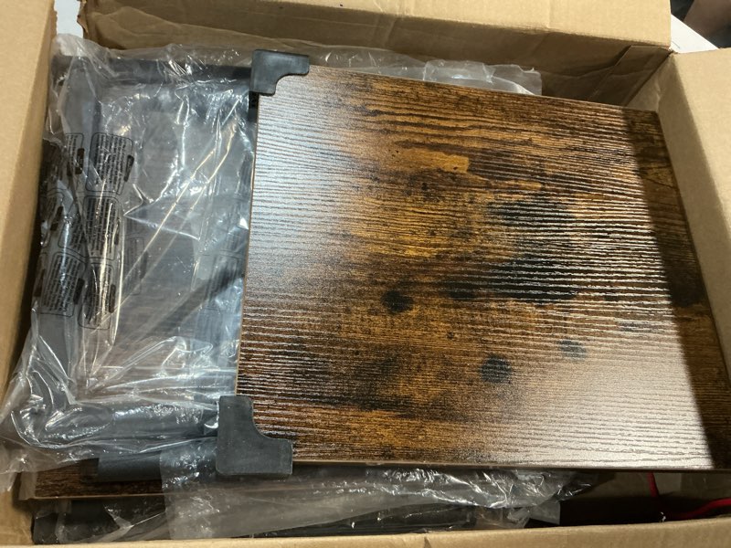 Condition photo showing Good Condition for vasagle barnet collection - side table, small end table for living room, modern tall nightstand, bedroom, office, bathroom, steel frame, rustic brown and ink black ulet273b01 rustic brown + ink black